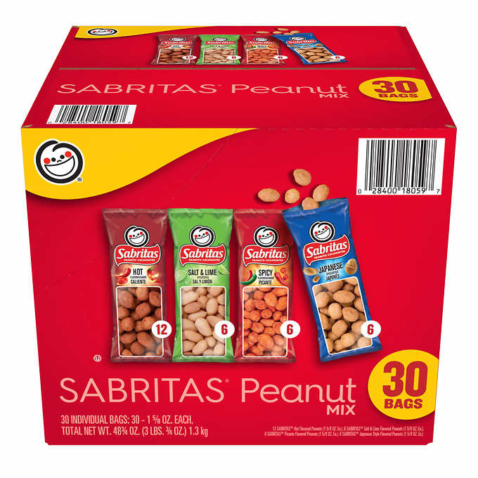 Sabritas Peanuts - Variety Pack, 30ct/1.625 oz