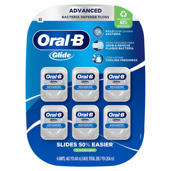 Oral-B Glide Advanced Floss, 6-pack