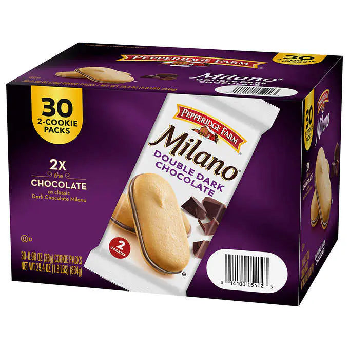 Milano Cookies, Double Dark Chocolate, 0.98 oz, 30-count