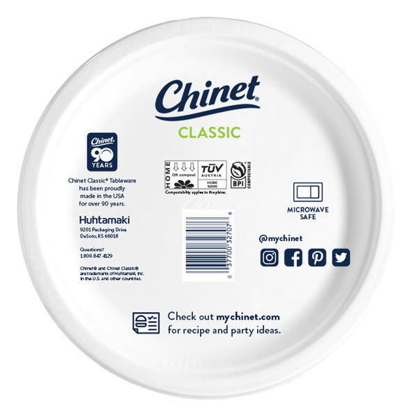 Chinet 8.75 Inch 225ct Classic Lunch Plates