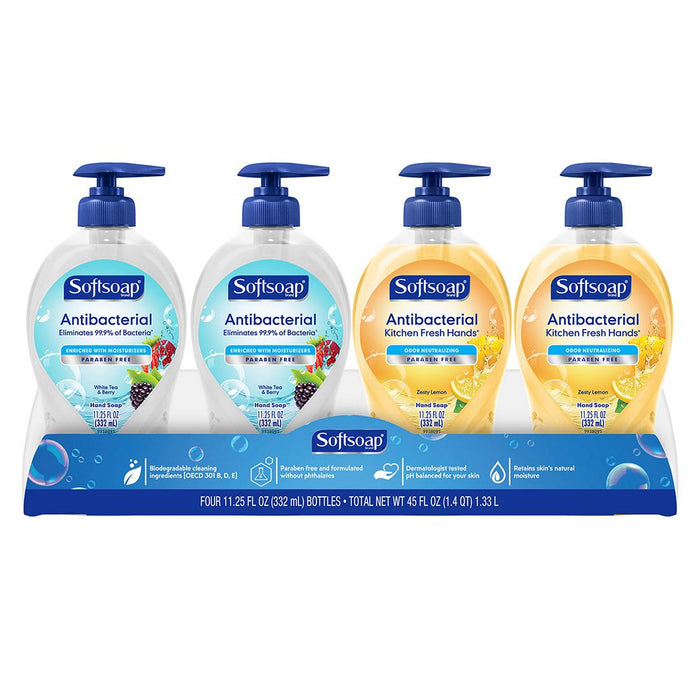 Softsoap Antibacterial Hand Soap 4 Pack, 11.75 oz