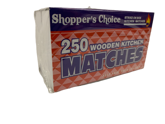 Shopper's Choice 250 Wooden Kitchen Matches