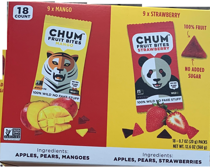 Chum 100% Fruit Snack Variety 18 / .7oz.