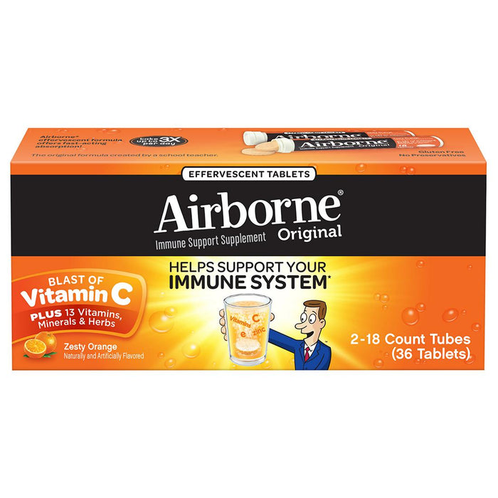 Airborne Immune support supplement effervescent tablets, 2 pk./18 ct.