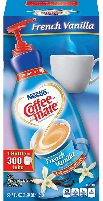 Nestle Coffeemate Liquid Creamer Pump, French Vanilla (1.5 L)