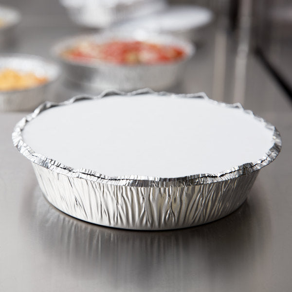 9" Round Foil Pan with Board Lid, 14 Pack