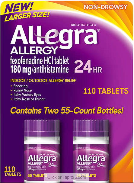 Allegra  110 Tablets Allergy Non-Drowsy