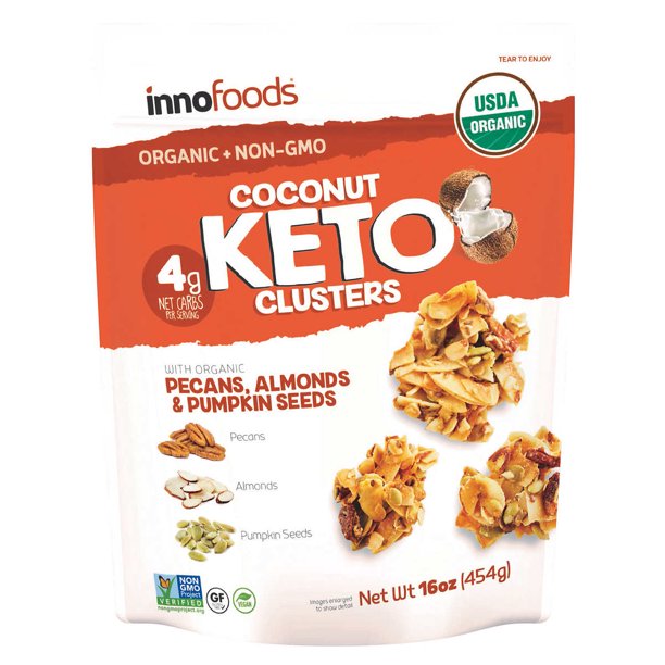 Innofoods Organic Coconut Keto Clusters, 16 oz