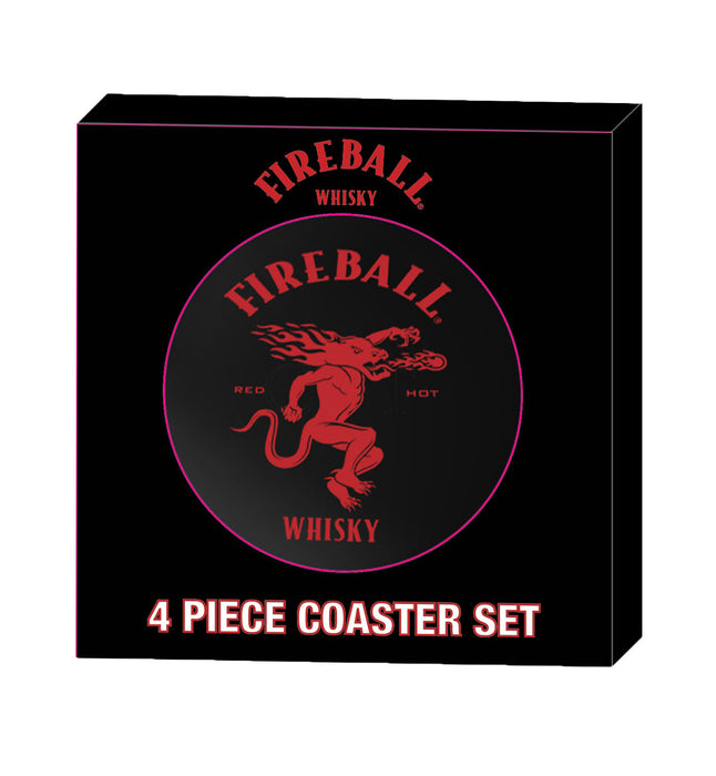 Fireball 4 Piece Coaster Set