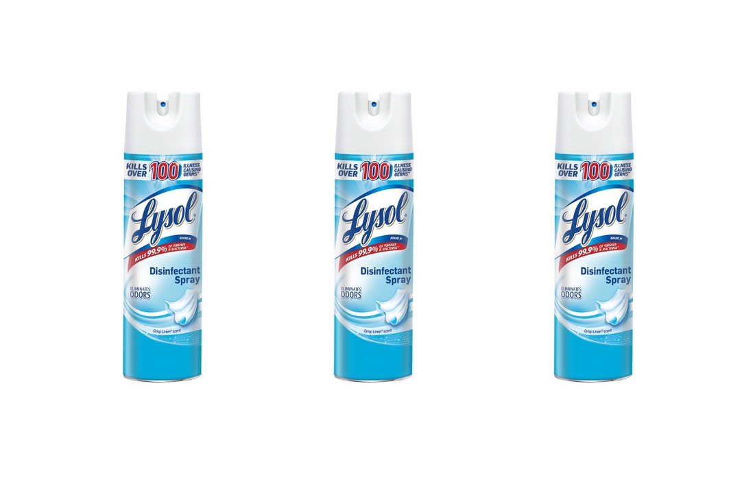 Lysol (3 Pack) Disinfectant Spray Crisp Linen 19oz. — Syessa