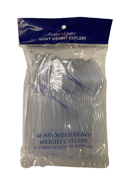 Shopper's Choice Heavy Weight Assorted Cutlery, 48 Count