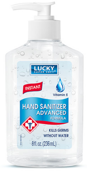 Lucky Hand Sanitizer 8 Fl Oz. Clear (62% Alcohol)