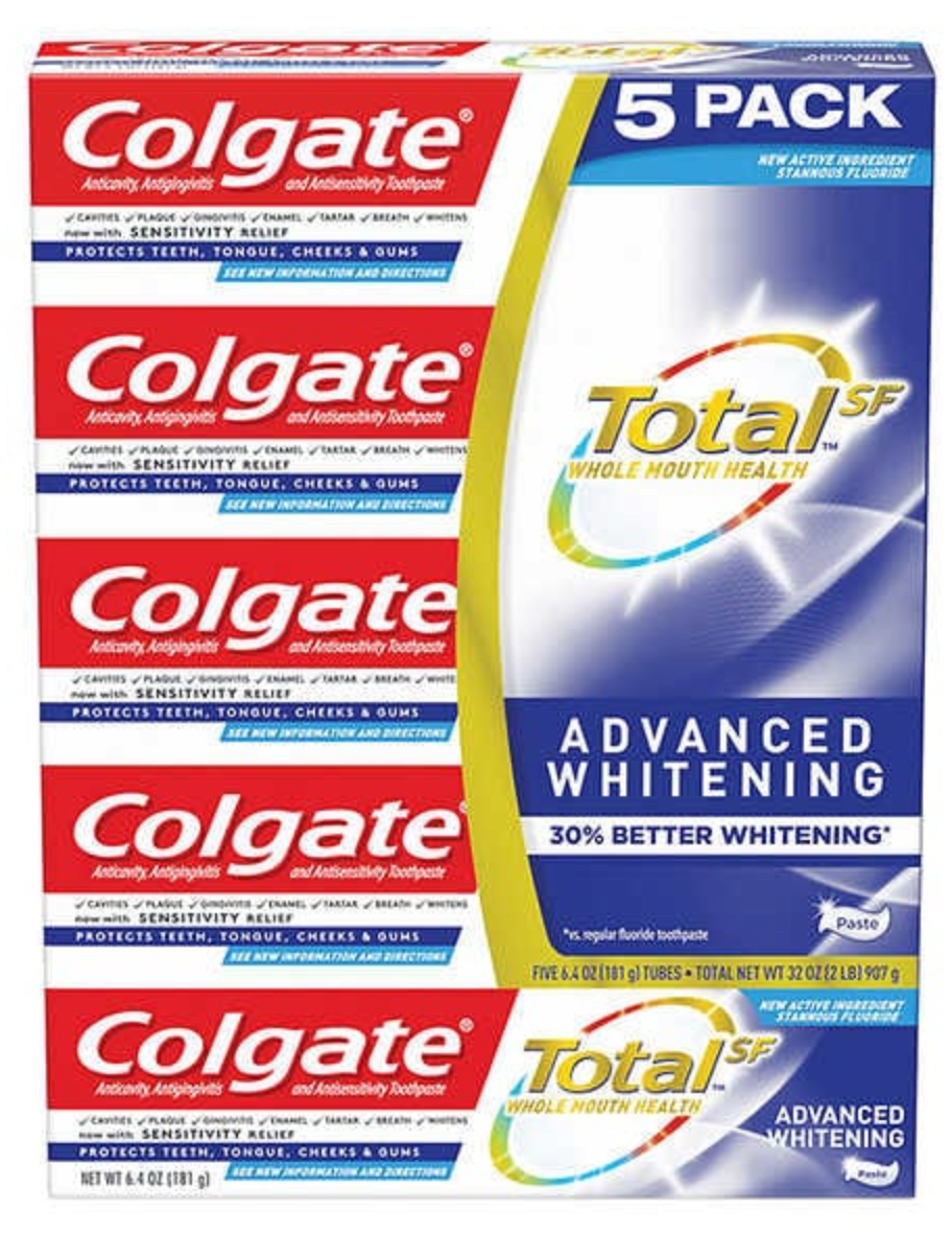 Colgate Total 5 Pack Advanced Whitening Toothpaste 6.4 oz — Syessa