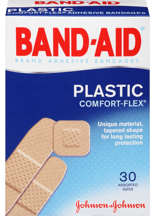 Band-Aid Assorted Plastic Comfort-flex Bandaids 30ct.