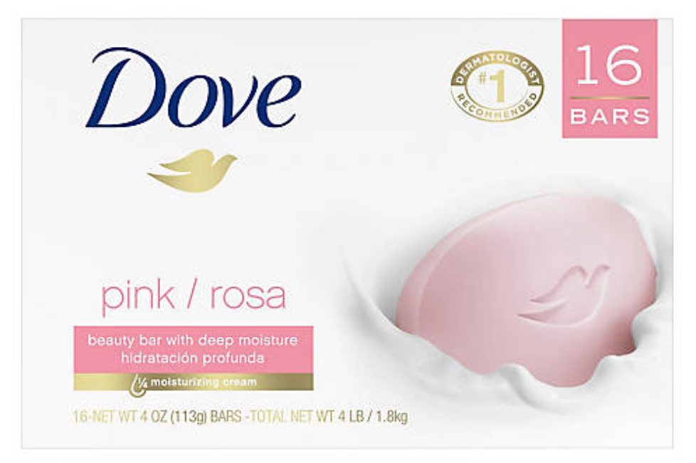 Dove Pink Beauty Bar, 16 ct./4 oz.