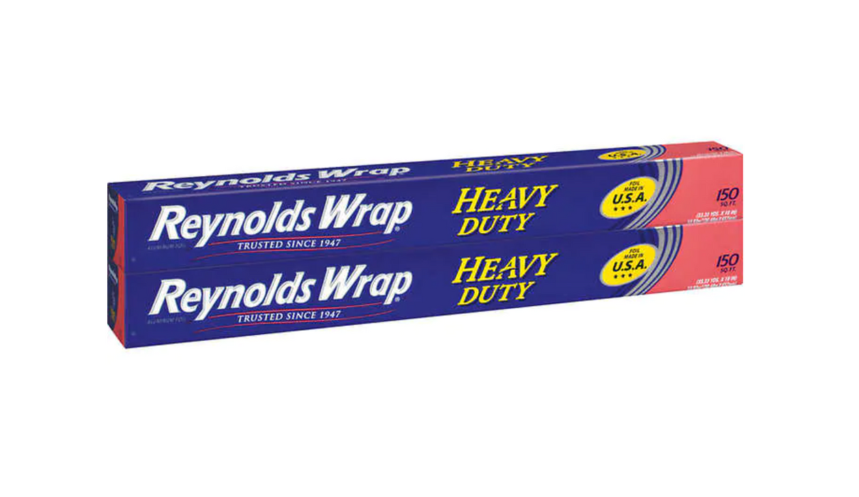 Reynolds Wrap Heavy Duty Aluminum Foil, 18 in x 150 ft, 2-count