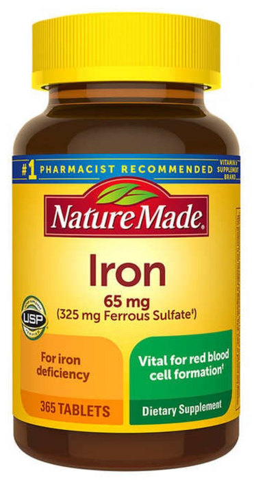 Nature Made 365 Iron 65 mg.