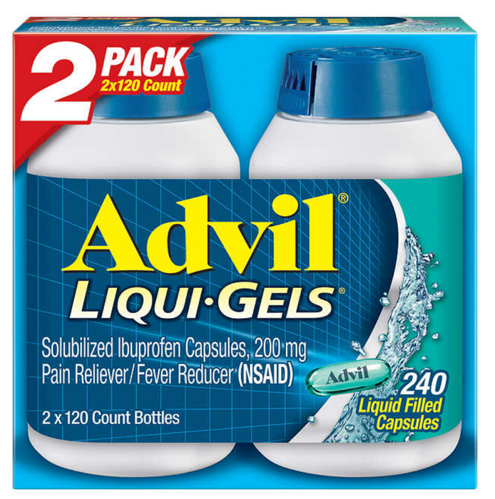 Advil Liqui-Gels 240 ct Ibuprofen 200 mg., Pain Reliever/Fever Reducer