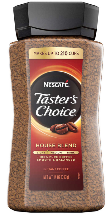 Nescafé Taster's Choice Instant Coffee, House Blend, 14 oz