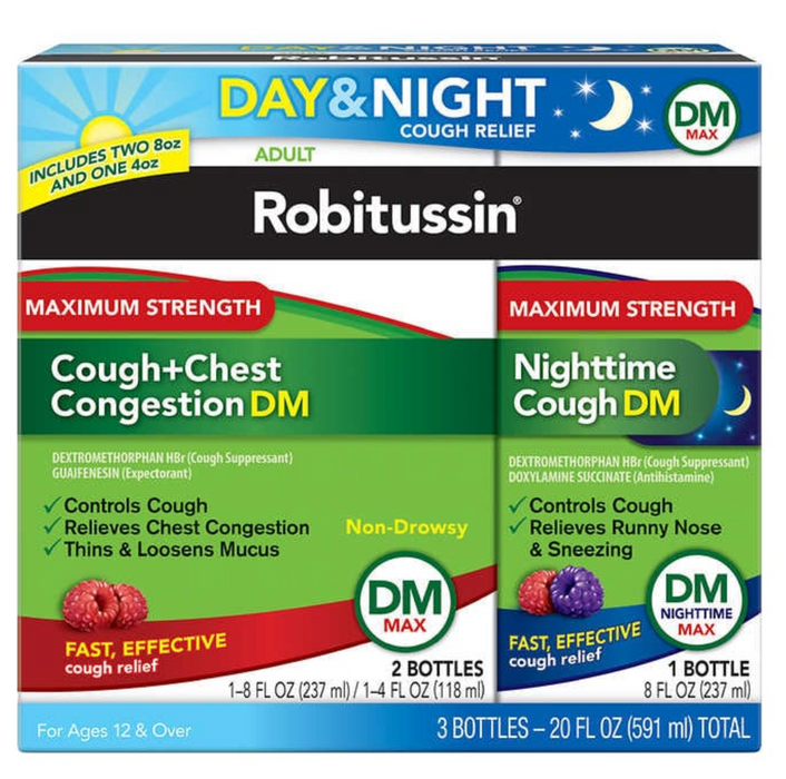 Robitussin DM Maximum Strength Day & Night Cough Relief