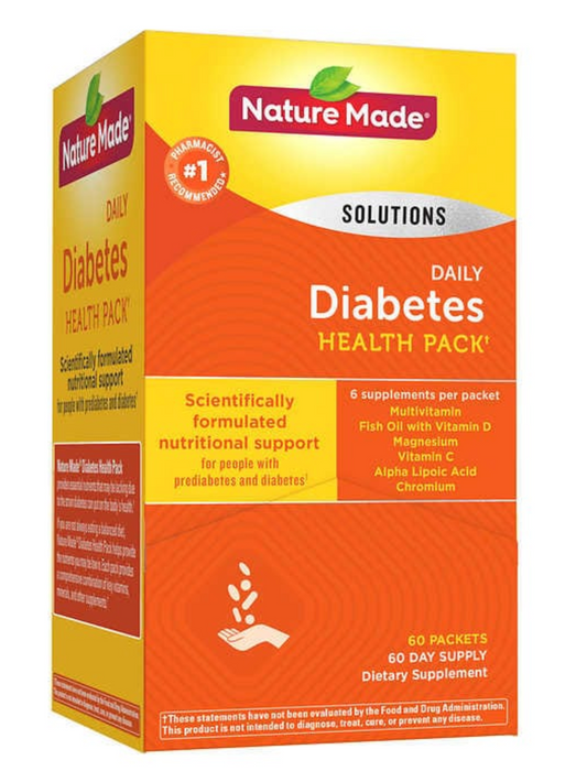 Nature Made 60 Packets Diabetes Health Pack