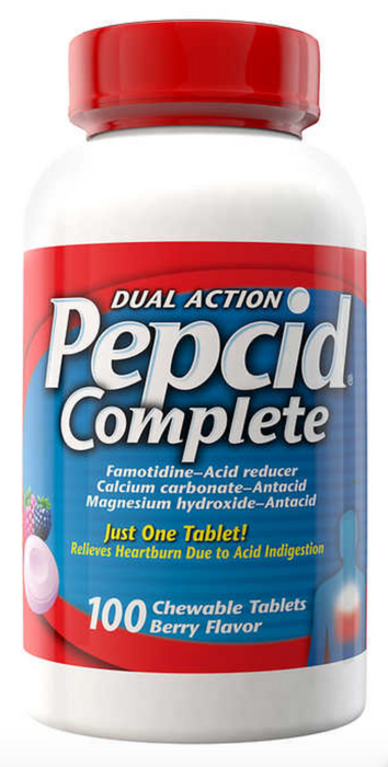 Pepcid Dual Action Complete, 100 Chewable Tablets