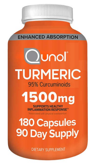 Qunol Turmeric 95% Curcuminoids 1500mg - 180 Capsules