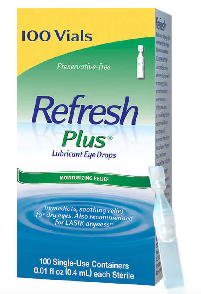 Refresh Plus Lubricant Eye Drops 100 vials - Single Use Containers — Syessa