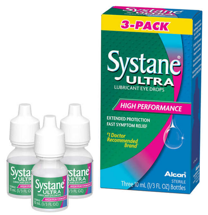 Systane 3x10mL ULTRA Lubricant Eye Drops (30 mL)