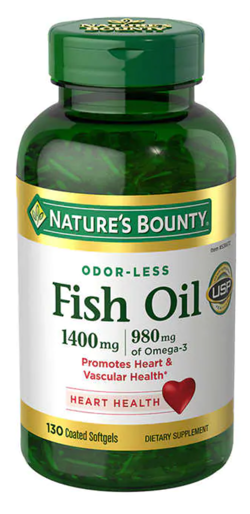 Nature's Bounty Fish Oil 1400 mg, 130 Coated Softgels