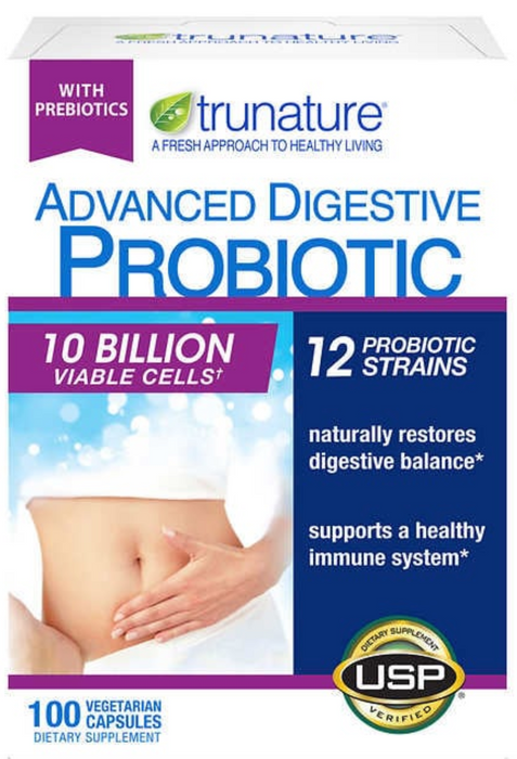 Trunature Advanced Digestive Probiotic Capsules 100ct