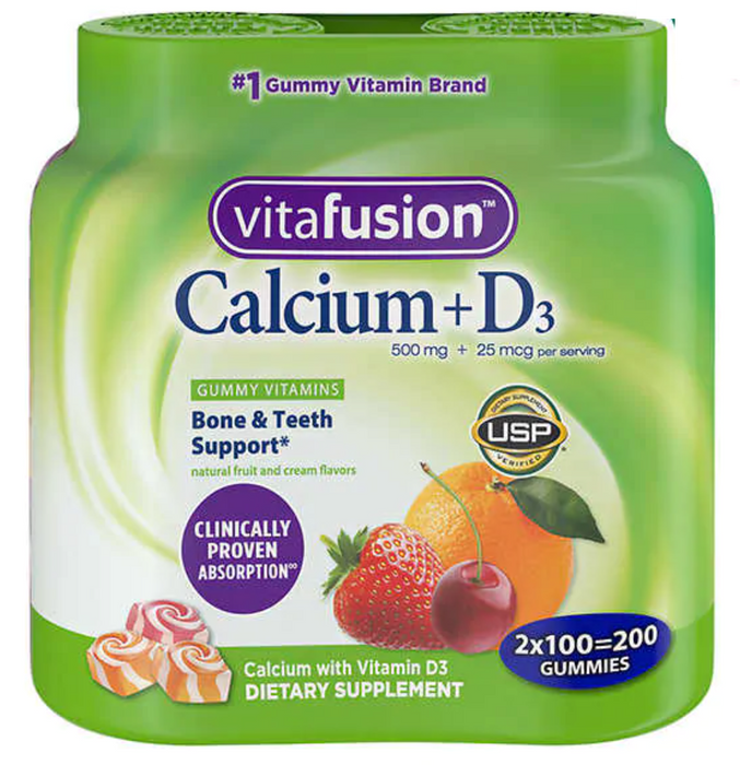 vitafusion 200 gummy vitamins of Calcium+D3