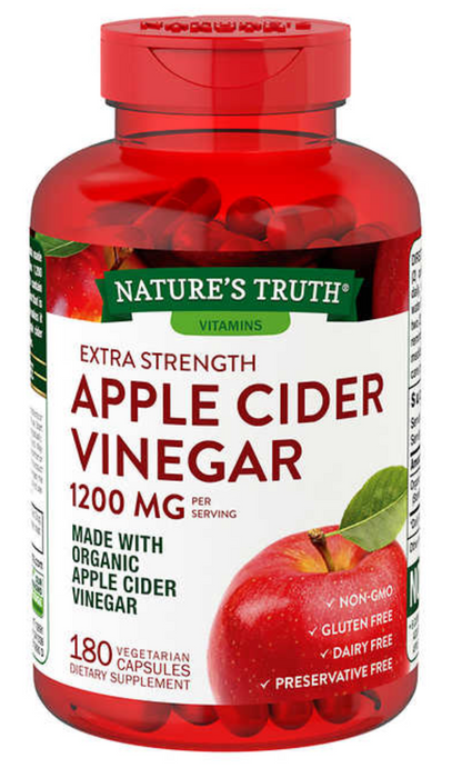 Nature's Truth 180ct Apple Cider Vinegar 1200 mg.