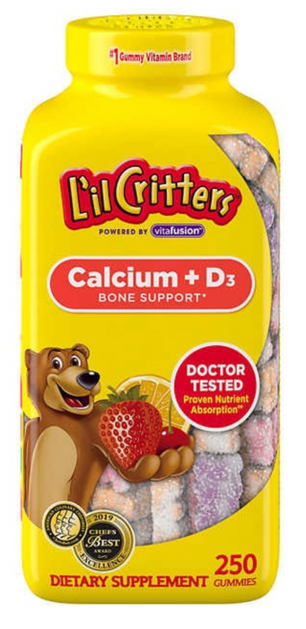 L'il Critters Calcium + D₃, 250 Gummy Bears