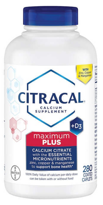Citracal 280 Caplets, Maximum Plus Calcium Citrate + D3
