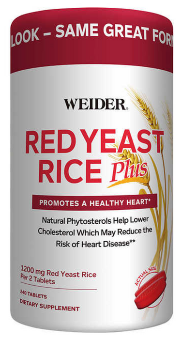 Weider 240 Red Yeast Rice Plus 1200 mg. Tablets