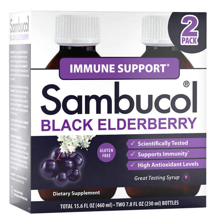 Sambucol 2 bottles of 7.8oz  Black Elderberry Immune Support Syrup