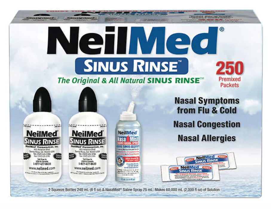 NeilMed Sinus Rinse Kit , 250 Premixed Packets