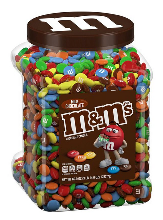 M&M's Milk Chocolate Candy Pantry Size 62oz.