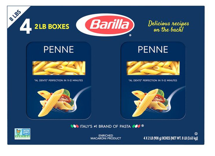 Barilla Penne Pasta - Classic Blue Box - 4box - 2lbs each. — Syessa