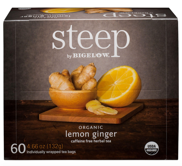 Lemon Ginger Herbal Tea (60 ct.) Steep By Bigelow