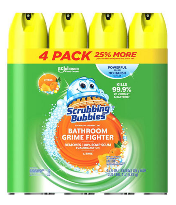 Scrubbing Bubbles Bathroom Cleaner, 4 pk./25 oz.