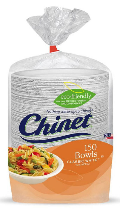 Chinet Classic White Fiber Bowl, 150 ct.