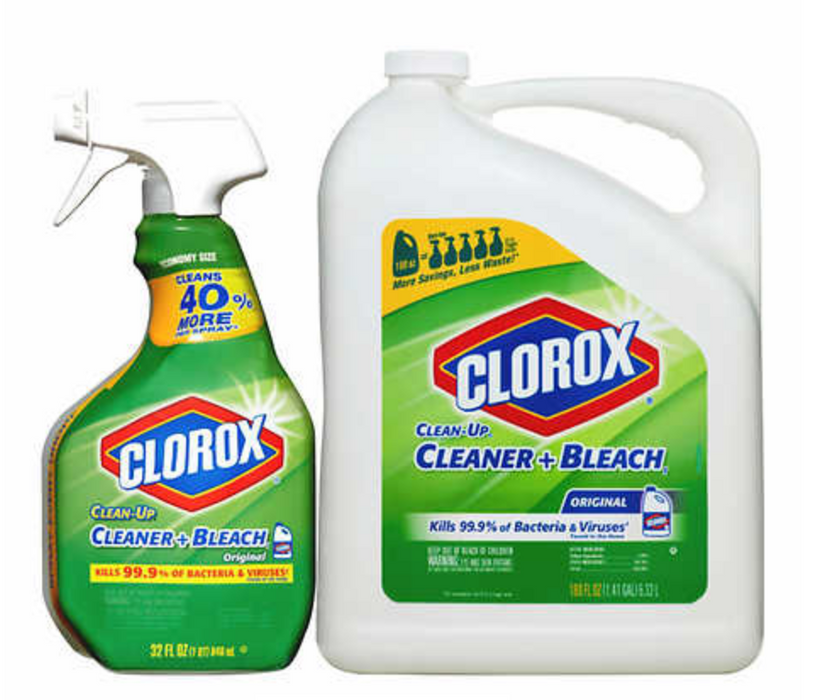 Clorox Clean-Up All Purpose Cleaner with Bleach, Original, 32 oz & 180 oz Refill
