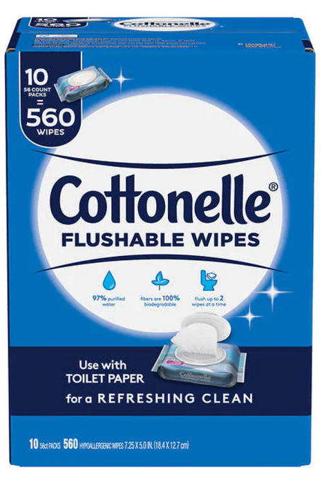Cottonelle Fresh Care  560 Flushable Wipes