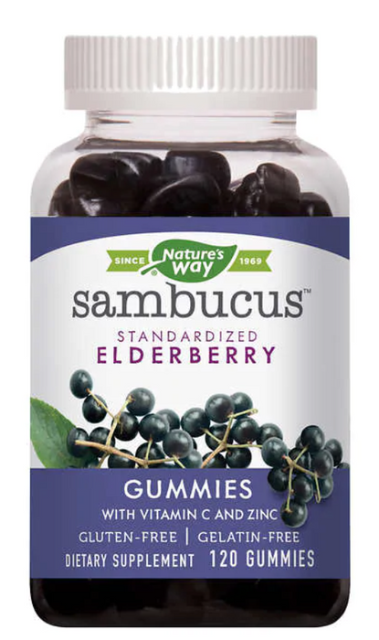 Nature's Way 120 Sambucus Elderberry with Vitamin C and Zinc Gummies