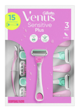 Gillette 15ct Venus Sensitive Plus Disposable Razor