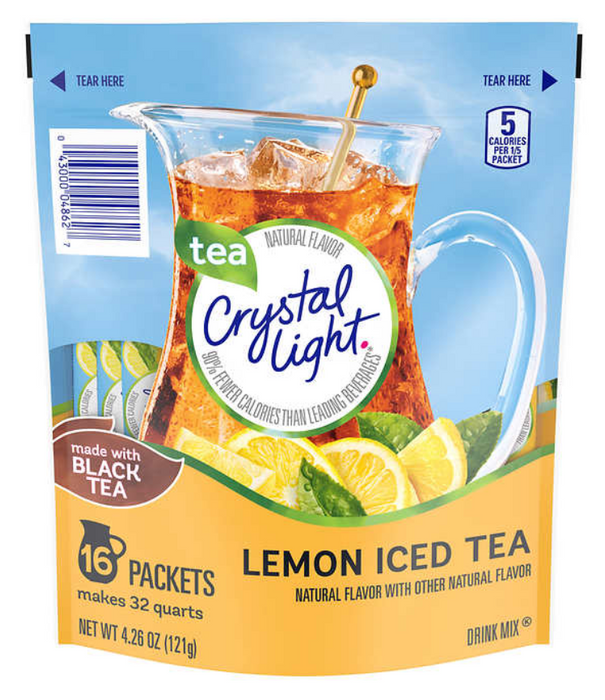 Crystal Light Lemon Iced Tea 4.26oz 16 Pitcher Packs
