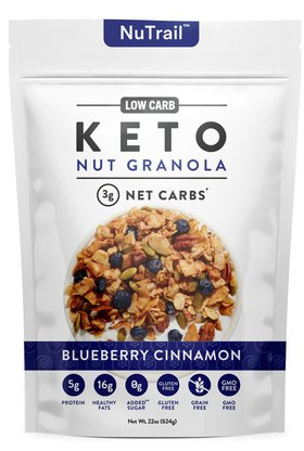 NuTrail Blueberry Cinnamon Keto Nut Granola 22oz.