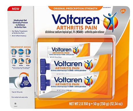 Voltaren Topical Arthritis Pain Relief Gel, 2 pk. 12.34oz